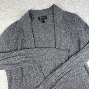 Charter Club 100% Cashmere Grey Open Cardigan Sweater Petite Medium